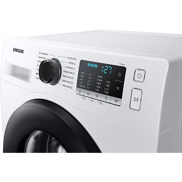 Masina de spalat rufe frontala slim SAMSUNG WW80AA126AE/LE, Eco Bubble, 8 kg, 1200rpm, Clasa E, alb