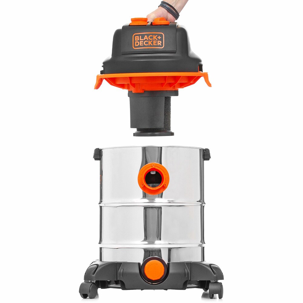 Aspirator umed/uscat BLACK & DECKER BXVC30XTDE, 30l, 1600W, 87.6dB, inox-negru
