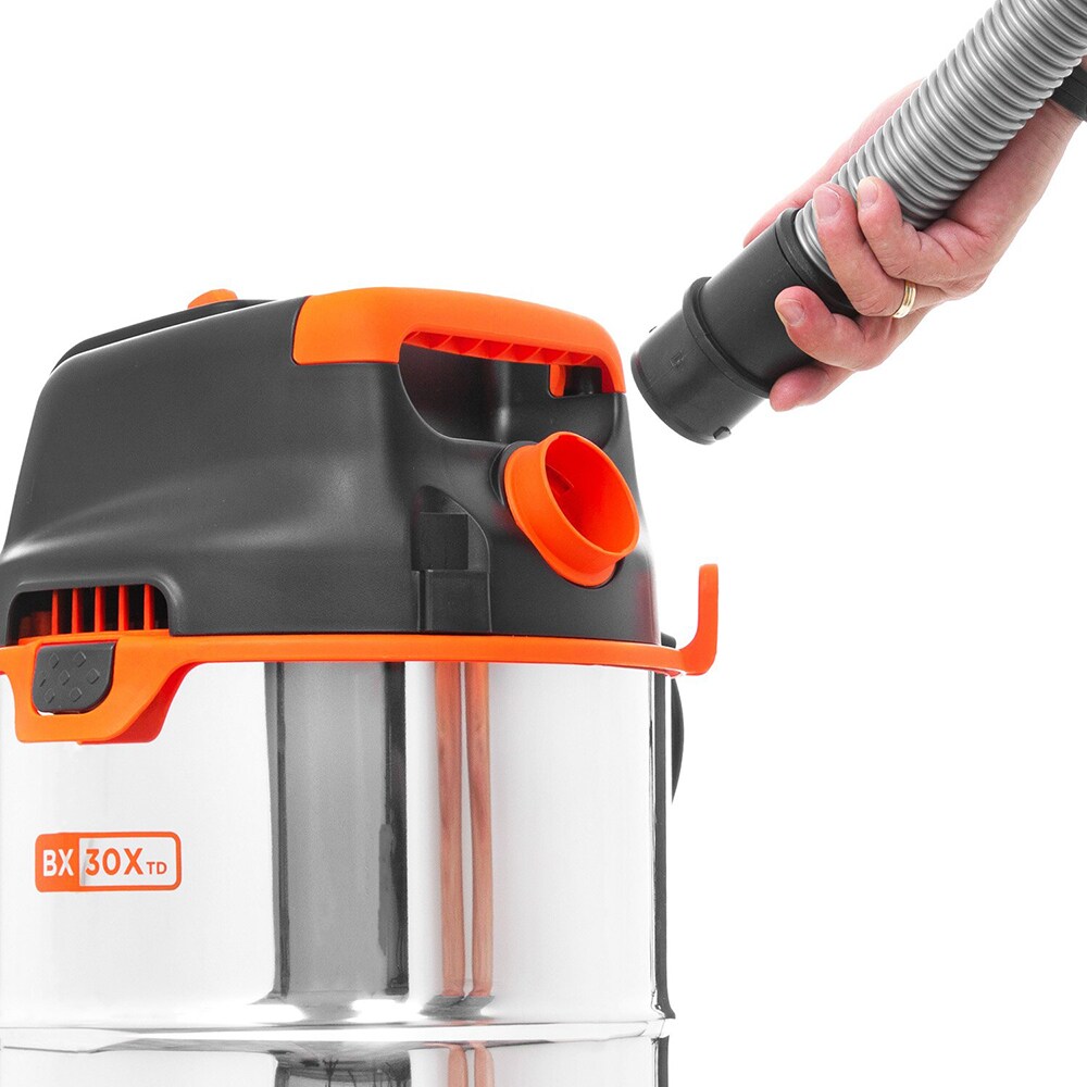Aspirator umed/uscat BLACK & DECKER BXVC30XTDE, 30l, 1600W, 87.6dB, inox-negru