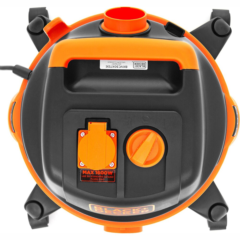 Aspirator umed/uscat BLACK & DECKER BXVC30XTDE, 30l, 1600W, 87.6dB, inox-negru