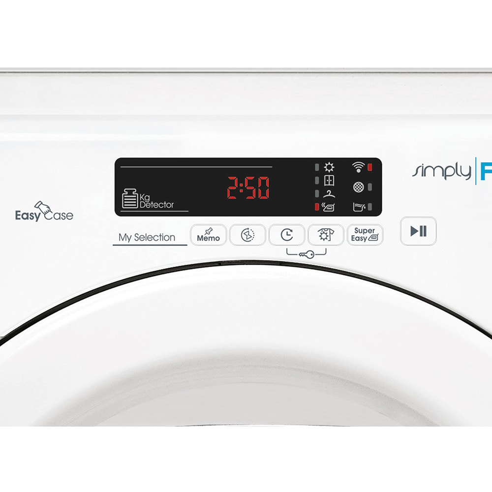 Uscator de rufe slim CANDY CSO4 H7A1DE-S, pompa de caldura, Wi-Fi, 7kg, 14 programe, Clasa A+, alb