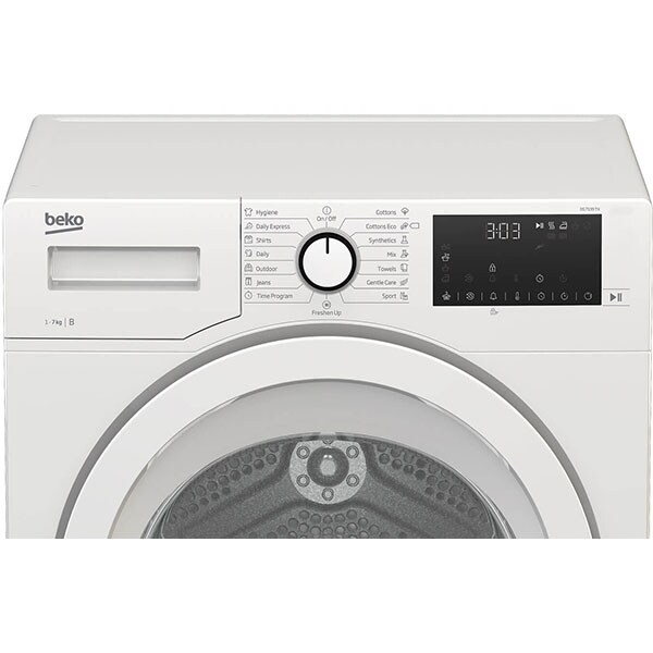 Uscator de rufe BEKO DS 7139 TX, Condensare, 7 kg, 15 programe, Clasa B, alb