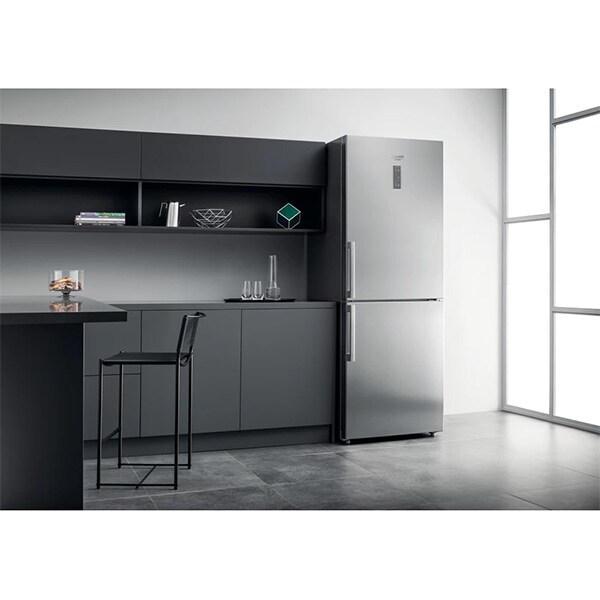 Combina frigorifica HOTPOINT HA70BE 31 X, Total No Frost, 444 l, H 195 cm, Clasa F, inox