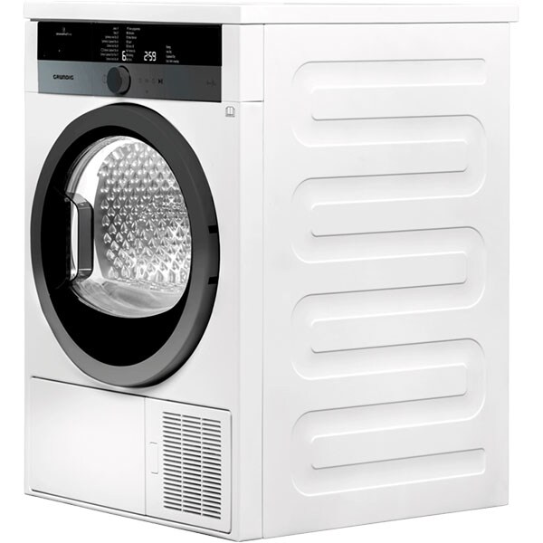Uscator de rufe GRUNDIG GTN38250MGC, Touch Dry, Pompa de caldura, 8kg, 16 programe, Clasa A++, alb
