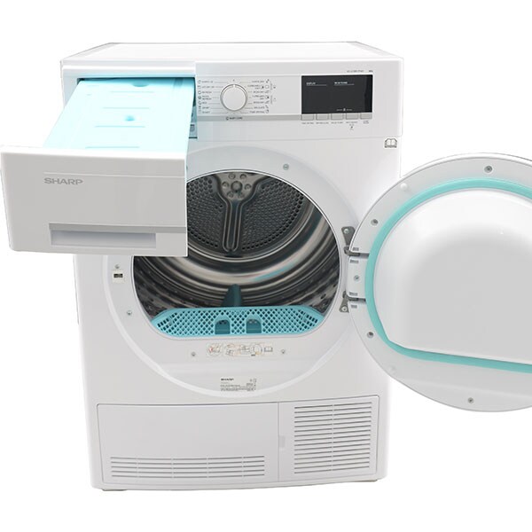 Uscator de rufe SHARP KD-GCB8S7PW9-EE, Condensare, 8kg, 15 programe, Clasa B, alb