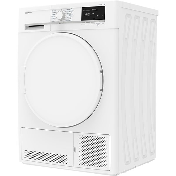 Uscator de rufe SHARP KD-GCB8S7PW9-EE, Condensare, 8kg, 15 programe, Clasa B, alb