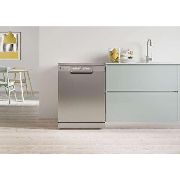 Masina de spalat vase independenta CANDY CDPN 1L390PX, 13 seturi, 5 programe, 60 cm, Clasa F, argintiu