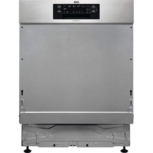 Masina de spalat vase semi-incorporabila AEG FEE72706PM, 15 seturi, 9 programe, 60 cm, Clasa E, inox