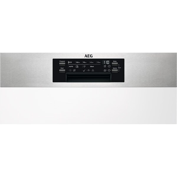 Masina de spalat vase semi-incorporabila AEG FEE72706PM, 15 seturi, 9 programe, 60 cm, Clasa E, inox