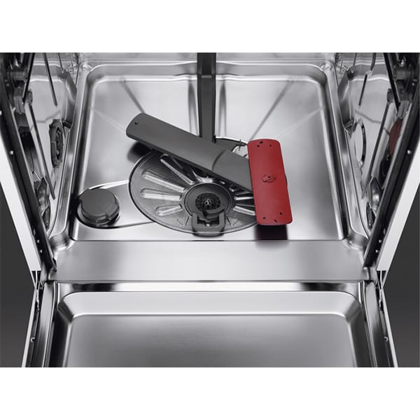 Masina de spalat vase incorporabila AEG FSK93717P, AirDry, 15 seturi, 7 programe, 60 cm, Clasa D, panou comanda negru