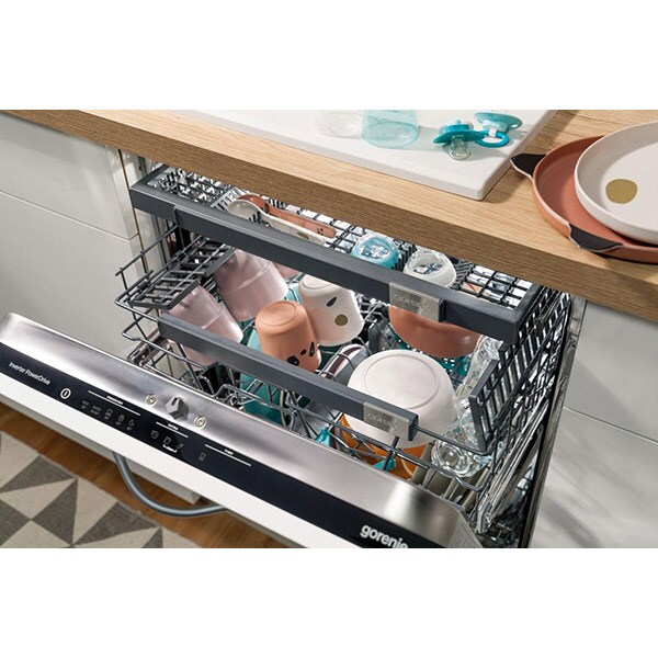 Masina de spalat vase incorporabila GORENJE GV631D60, 12 seturi, 5 programe, 60 cm, Clasa D, panou comanda negru
