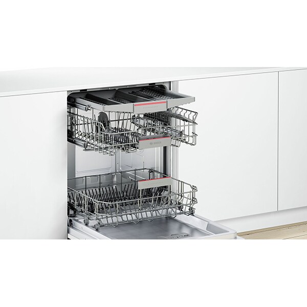 Masina de spalat vase semi-incorporabila BOSCH SMI46LS00E, 13 seturi, 6 programe, 60 cm, Clasa E, inox