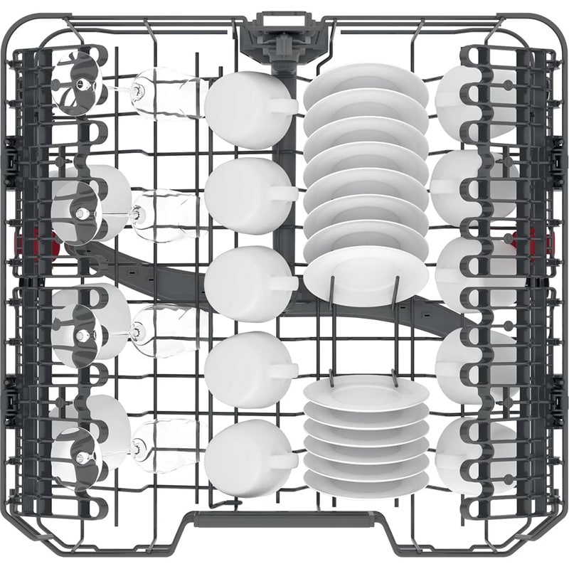 Masina de spalat vase independenta WHIRLPOOL WFC 3C26 P X, 6th Sense, 14 seturi, 8 programe, 60 cm, Clasa E, argintiu