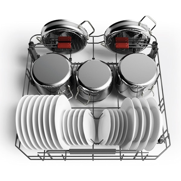 Masina de spalat vase independenta WHIRLPOOL WFO3T233P6.5X, 14 seturi, 10 programe, 60 cm, Clasa D, inox
