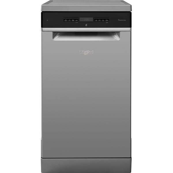 Masina de spalat vase independenta WHIRLPOOL WSFO3T1256PCX, 6th sense, 10 seturi, 8 programe, 45 cm, Clasa E, inox