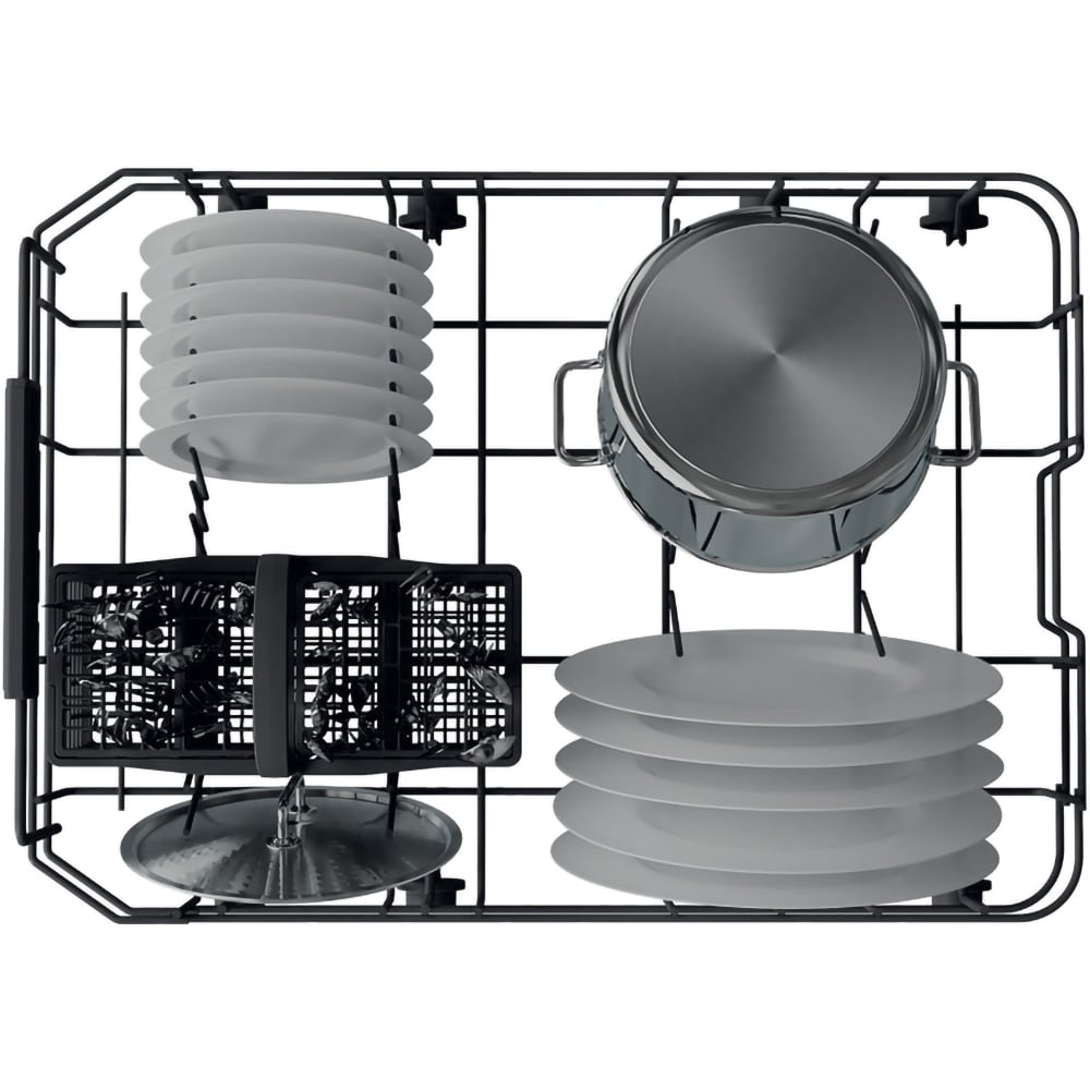Masina de spalat vase incorporabila WHIRLPOOL WSIC 3M17, 10 seturi, 6 programe, 45 cm, Clasa F, panou comanda inox