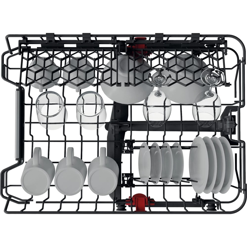 Masina de spalat vase incorporabila WHIRLPOOL WSIO 3O34 PFE X, 10 seturi, 8 programe, 45 cm, Clasa D, panou comanda gri