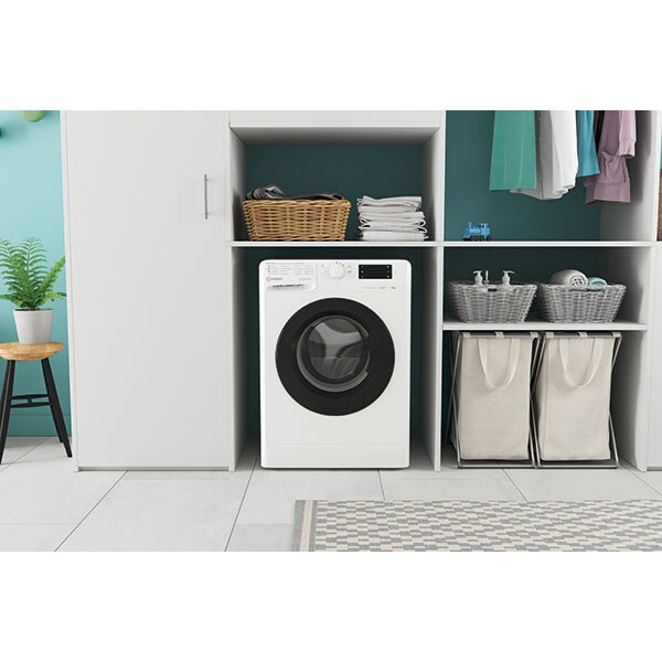 Masina de spalat rufe frontala INDESIT MTWE 81283 WK EE, 8 kg, 1200rpm, Clasa D, alb