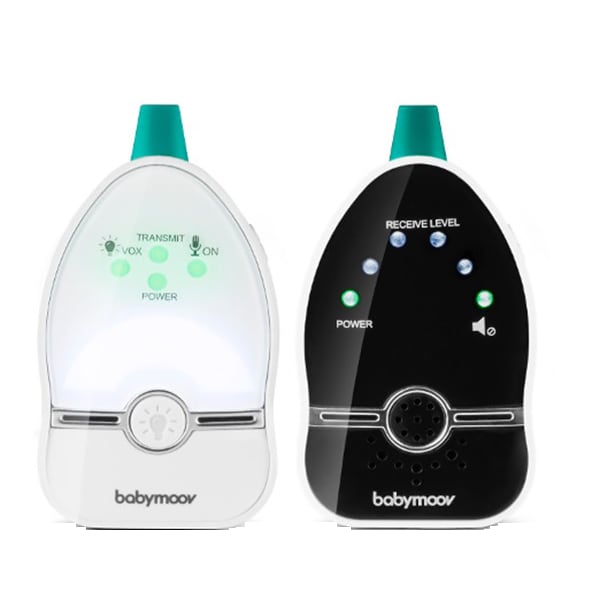 Monitor audio cu lampa de veghe BABYMOOV Easy Care A014015, alb-negru 