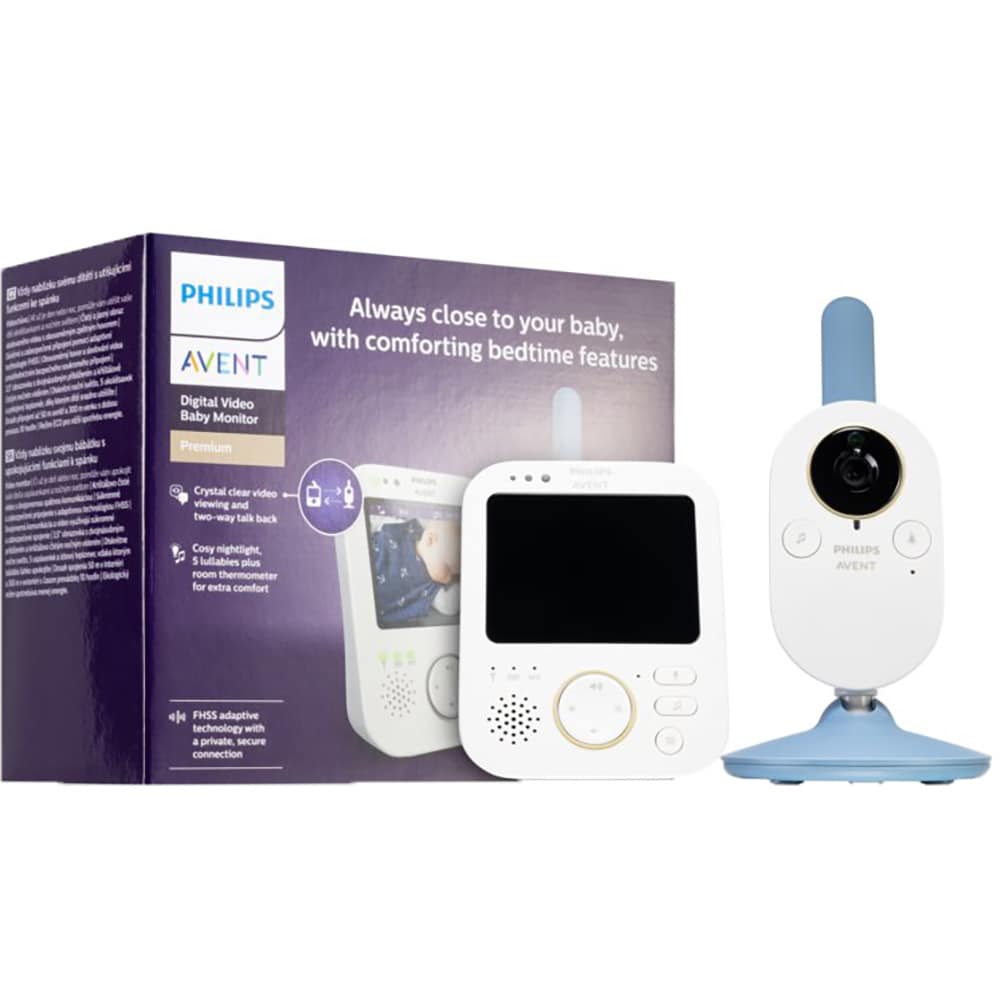Monitor video PHILIPS AVENT SCD835/52, 2.7", alb-albastru