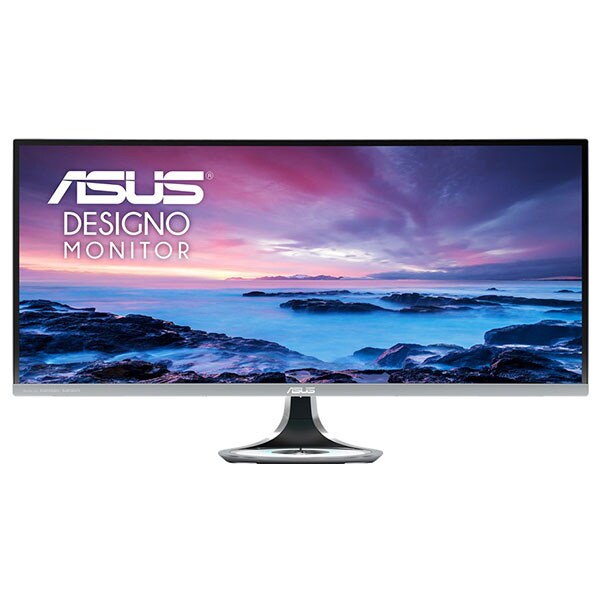 Monitor curbat LED VA ASUS Designo Curve MX34VQ, 34", UWQHD, 100Hz, Incarcator Wireless Qi, gri inchis