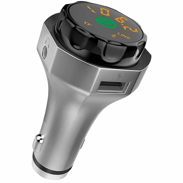 Modulator FM MYRIA MY2115, Metalic, Bluetooth, argintiu