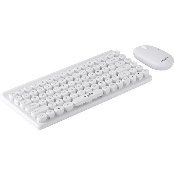 Kit tastatura si mouse Wireless MYRIA MY8535WH, USB, alb