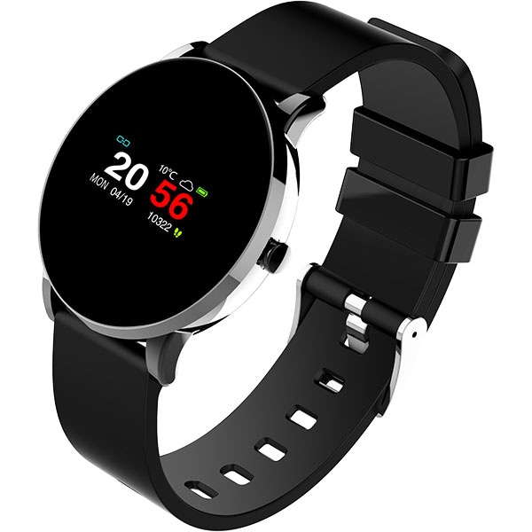 Bratara fitness MYRIA MY9521BK, Android/iOS, silicon, negru