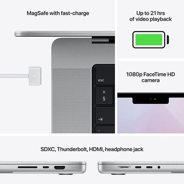 Laptop APPLE MacBook Pro 16 mk1e3ro/a, Apple M1 Pro, 16.2" Liquid Retina XDR, 16GB, SSD 512GB, Grafica integrata, macOS Monterey, Silver - Tastatura layout RO
