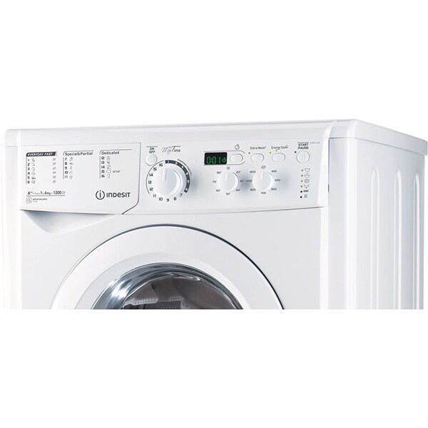 Masina de spalat rufe frontala INDESIT EWSD 61252 W EU, 6kg, 1200rpm, Clasa A++, alb