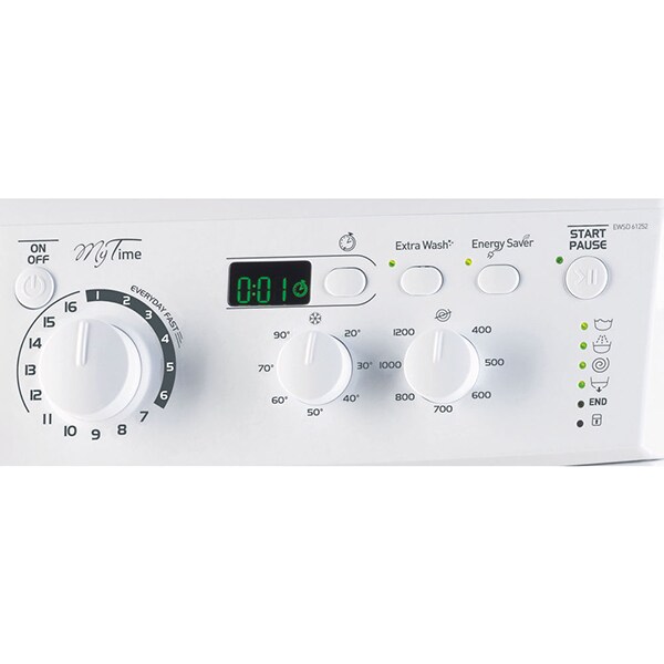 Masina de spalat rufe frontala INDESIT EWSD 61252 W EU, 6kg, 1200rpm, Clasa A++, alb