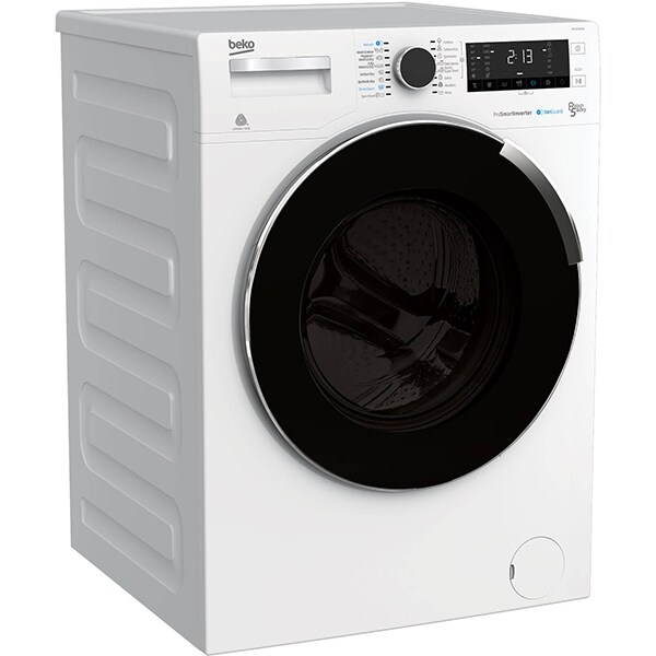 Masina de spalat rufe frontala cu uscator BEKO HTV8743XG, Ion Guard, 8/5kg, 1400rpm, Clasa A, alb