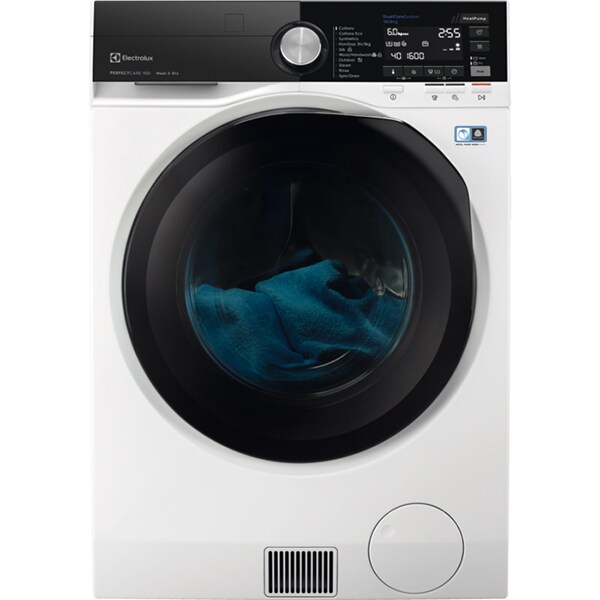 Masina de spalat rufe frontala cu uscator ELECTROLUX PerfectCare900 EW9W161B, DelicateCare, 10/6 kg, 1600rpm, Clasa C/C, alb