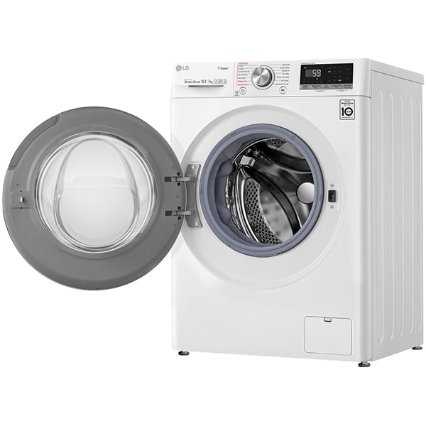 Masina de spalat rufe frontala cu uscator LG F4DV710H1, 6 Motion, Wi-Fi, 10.5/7kg, 1400rpm, Clasa A, alb