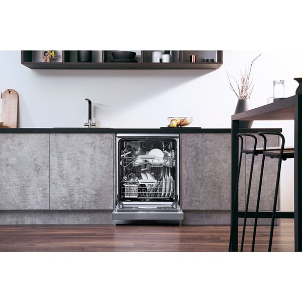 Masina de spalat vase independenta HOTPOINT-ARISTON HFO3C32WOCX, 14 seturi, 9 programe, 60 cm, Clasa A+++, inox