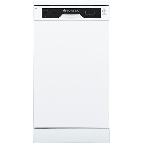 Masina de spalat vase independenta VORTEX VO1700, 10 seturi, 5 programe, 45 cm, Clasa E, alb