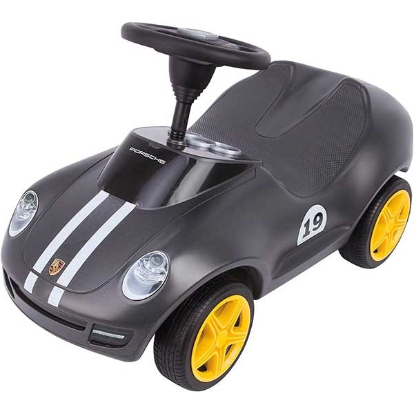 Masinuta BIG Baby Porsche Bobby Car 800056346, 12 luni+, gri inchis-galben 