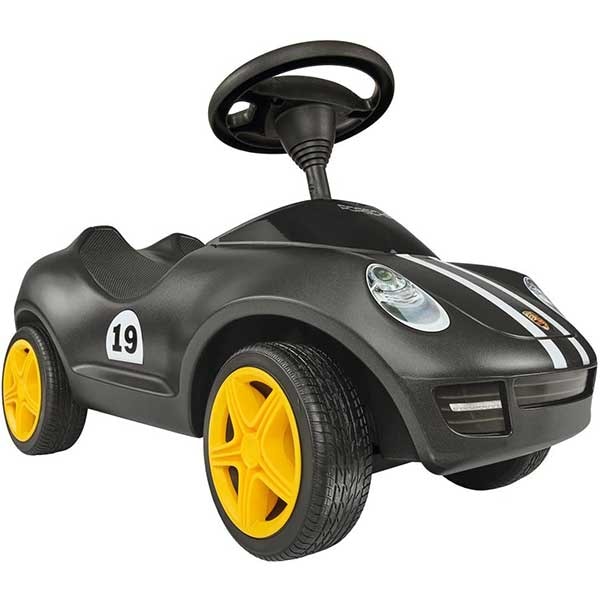 Masinuta BIG Baby Porsche Bobby Car 800056346, 12 luni+, gri inchis-galben 