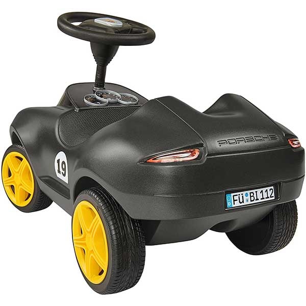 Masinuta BIG Baby Porsche Bobby Car 800056346, 12 luni+, gri inchis-galben 