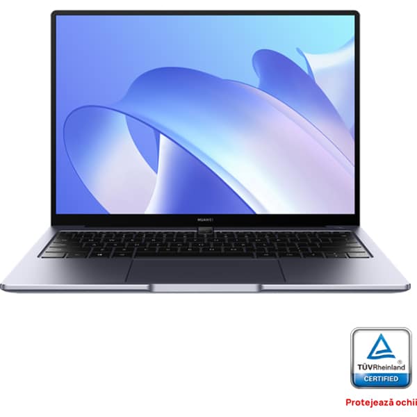 Laptop HUAWEI MateBook 14, Intel Core i5-1135G7 pana la 4.8GHz, 14" 2K, 8GB, SSD 512GB, Intel Iris Xe, Windows 10 Home, gri