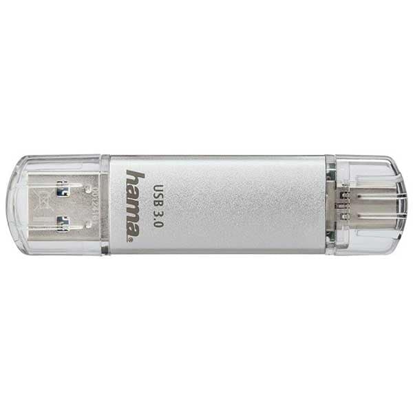 Memorie USB HAMA C-Laeta 181073, USB 3.0-Type C, 128GB, 40MBs, argintiu