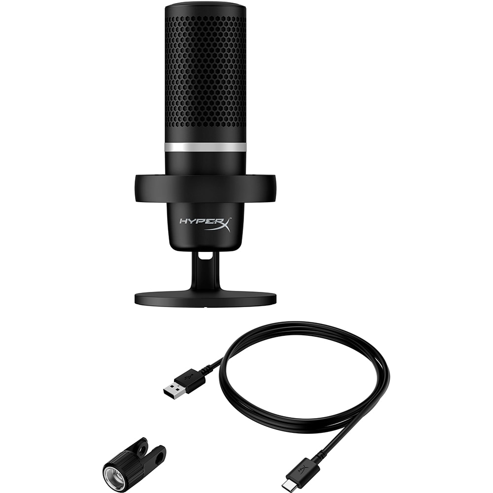 Microfon Gaming HyperX DuoCast, RGB, USB-C, negru