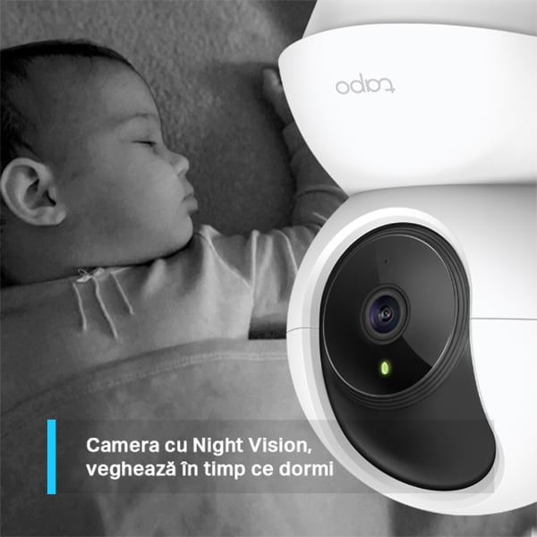 Camera IP Wireless TP-LINK Tapo C200, Full HD 1080p, IR, Night Vision, alb