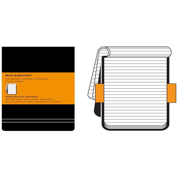 Carnet notite MOLESKINE Ruled Report Notebook, dictando, Pocket, 96 file, negru