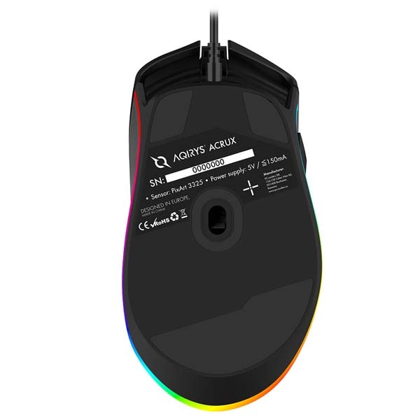 Mouse Gaming AQIRYS Acrux, 10000 dpi, negru