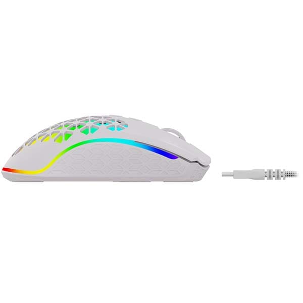 Mouse Gaming Wireless AQIRYS Polaris, 16000 dpi, alb