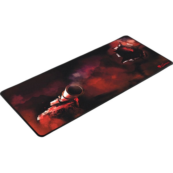 Mouse pad gaming GENESIS Carbon 500 XXL Tank 2023, negru-rosu