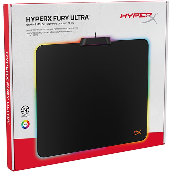 Mouse Pad Gaming HyperX Fury Ultra RGB, medium, negru