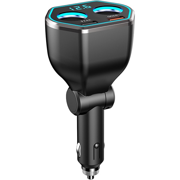 Splitter priza auto MYRIA MY2409, 2 porturi, negru