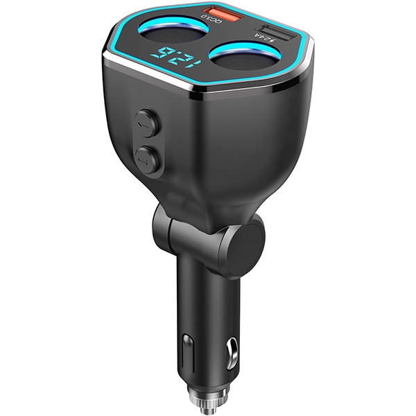 Splitter priza auto MYRIA MY2409, 2 porturi, negru